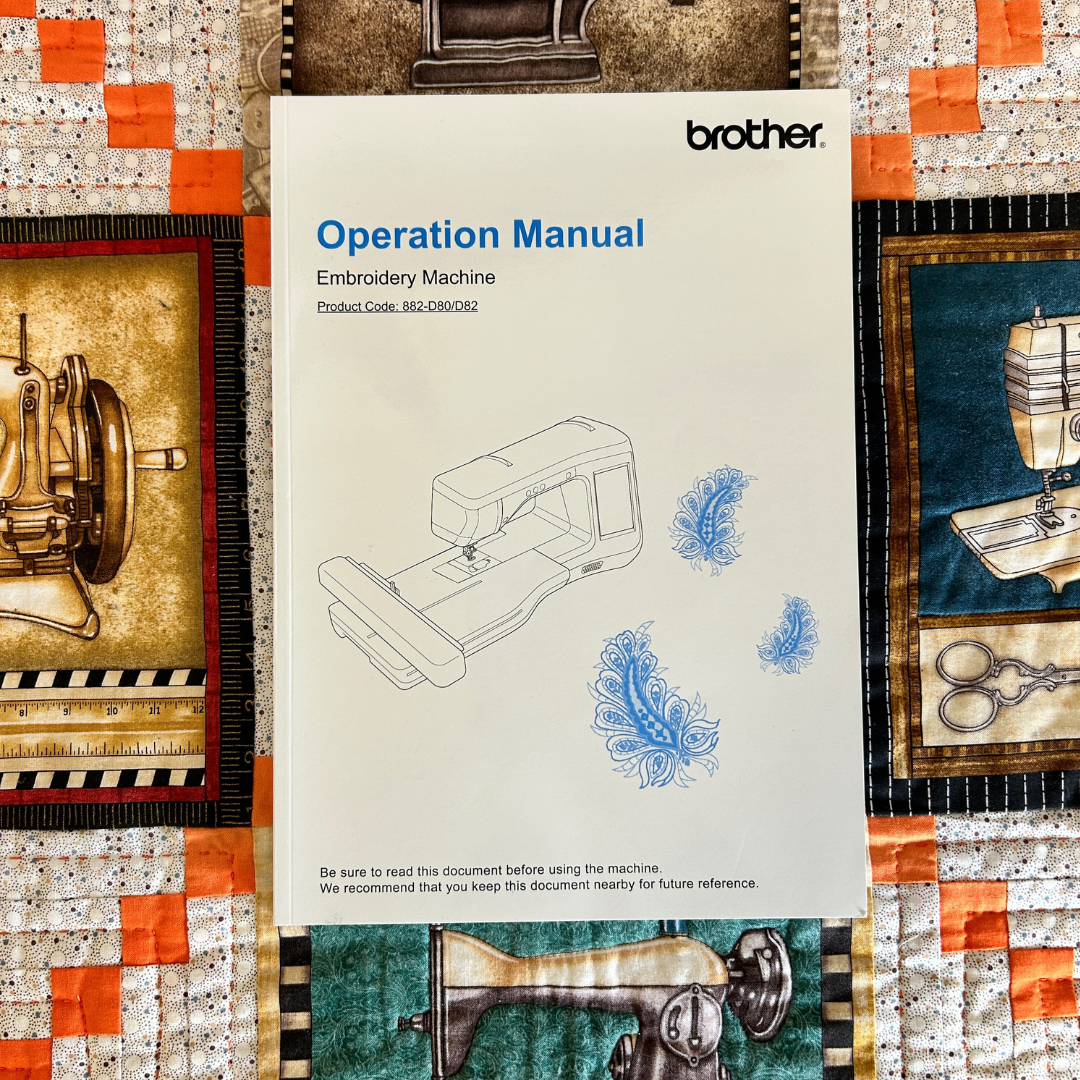 Brother V3 Embroidery Machine Manual