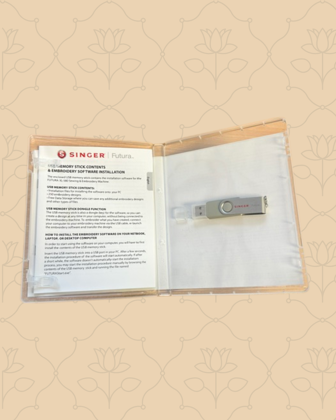 Singer Futura XL580 Embroidery USB Stick
