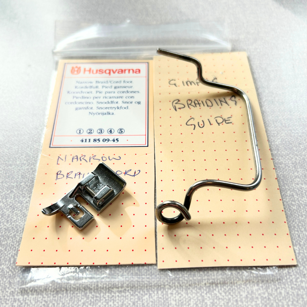 Husqvarna Narrow Braid/Cord Foot and Guide