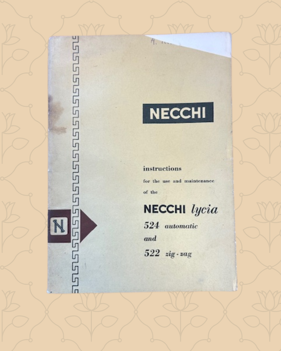 Necchi 524 & 522 Machine Manual