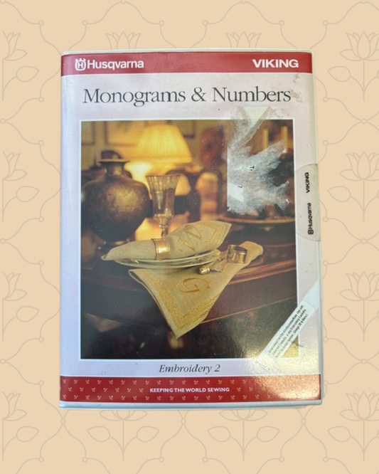Husqvarna Viking Embroidery Card Monograms & Numbers