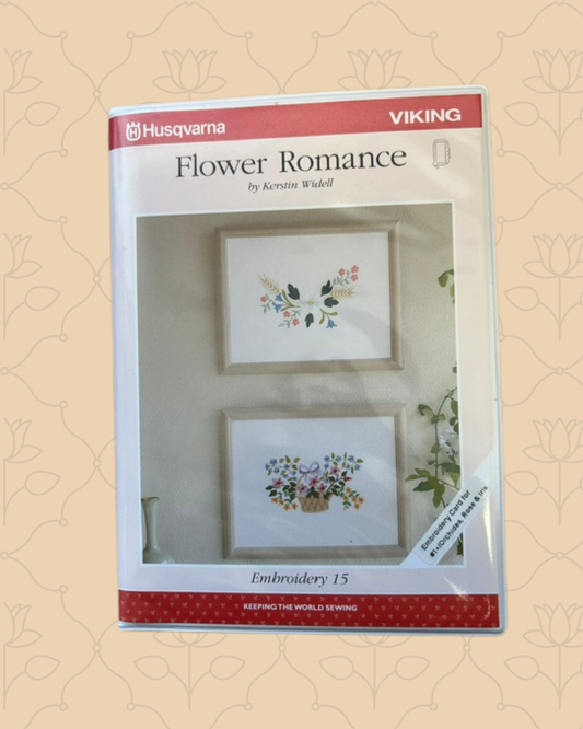 Husqvarna Viking Embroidery Card Flower Romance
