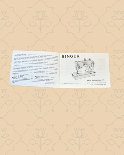 Singer 447 Manual