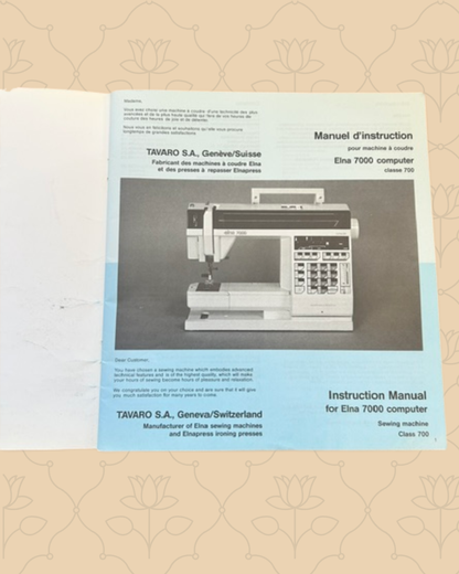 Elna 7000 Manual