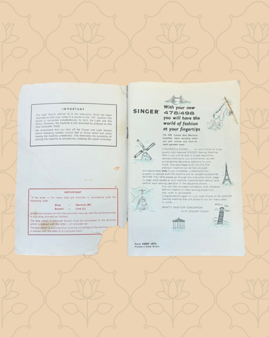 Singer 478/498 Manual