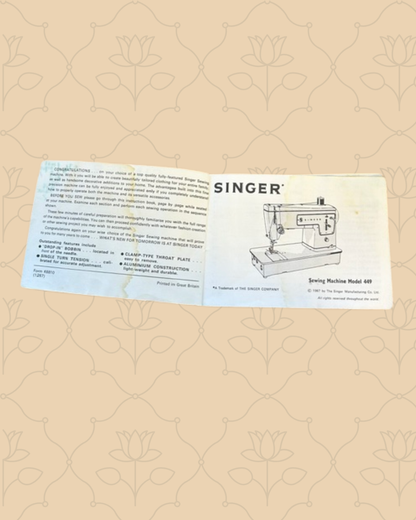 Singer 449 Manual