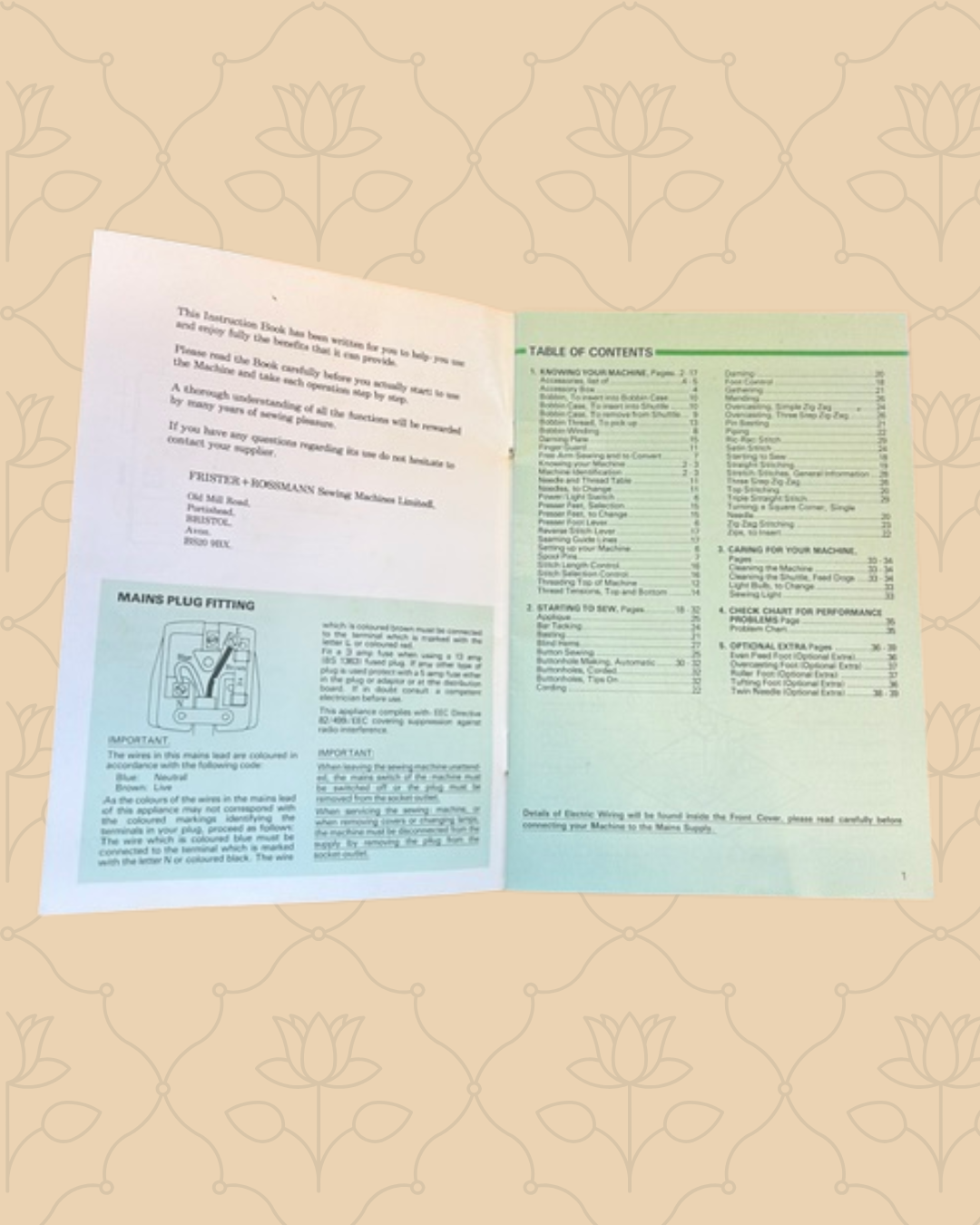 Frister & Rossmann Model 406 Manual